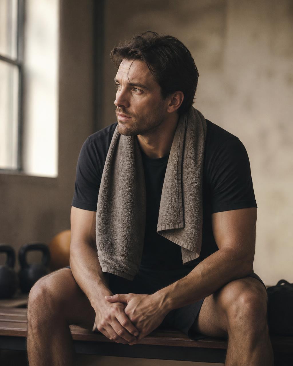 Deelnemer rust uit na een training